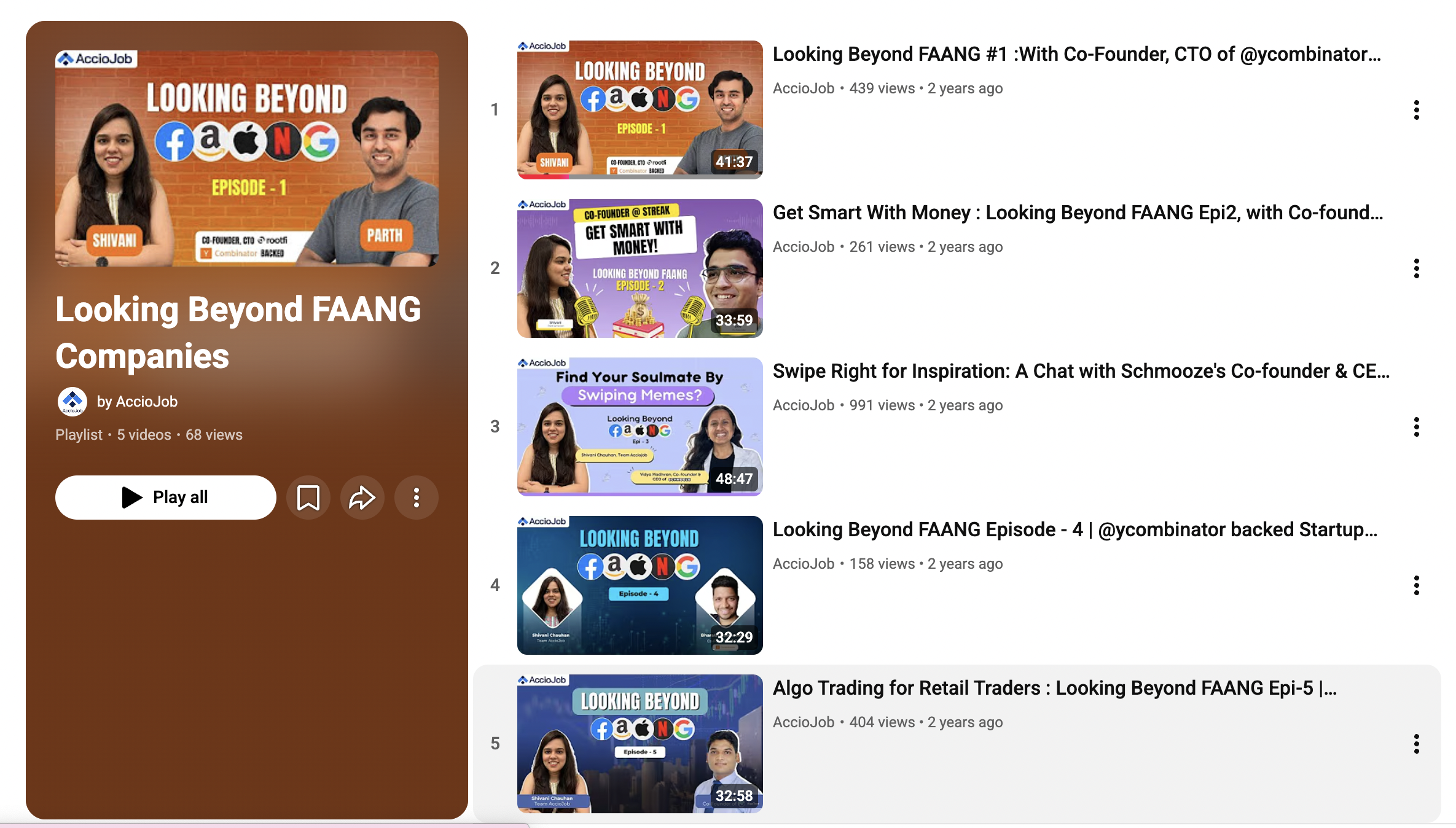 Podcast and long-form content series