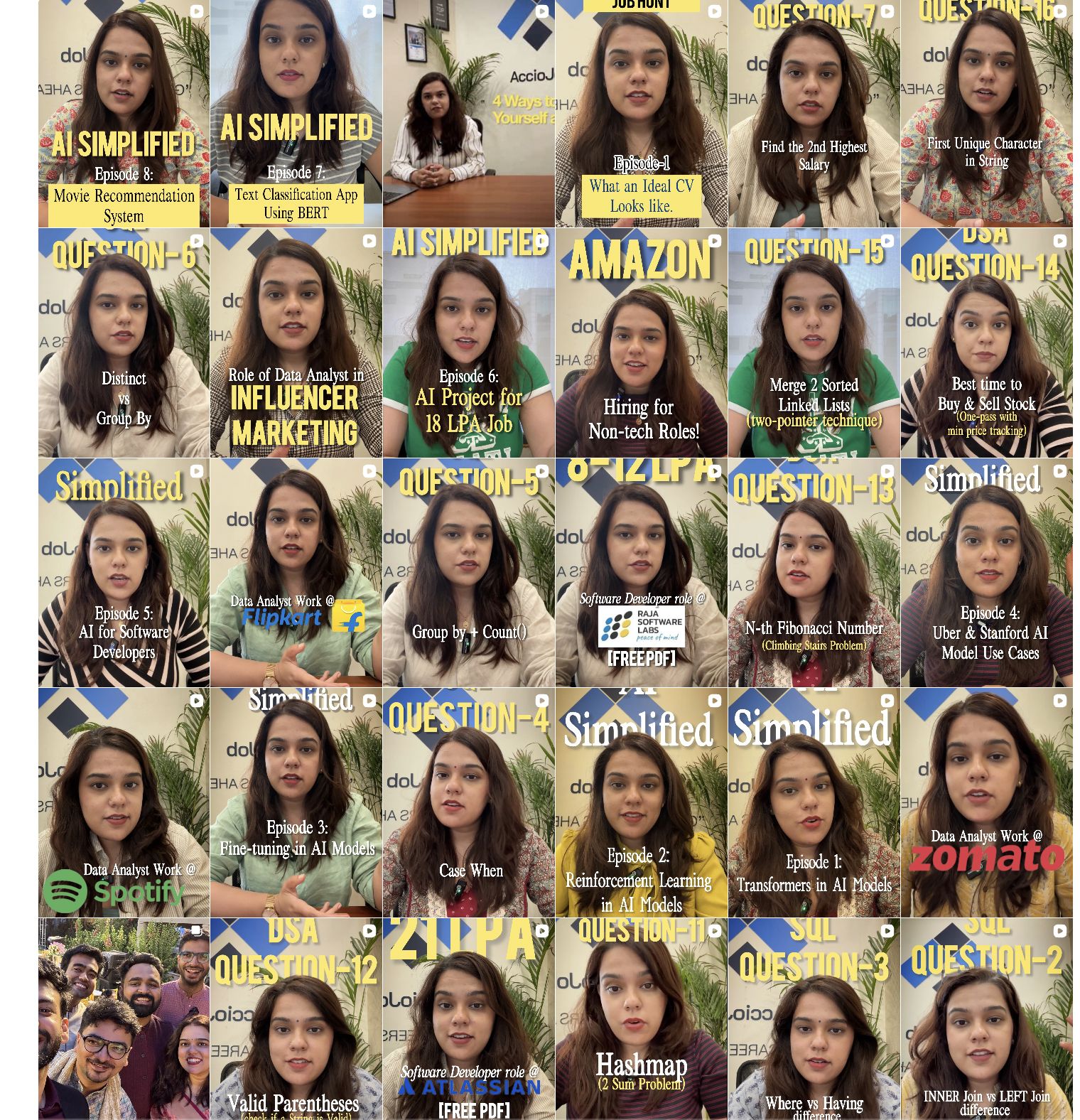 Short-form content work at AccioJob